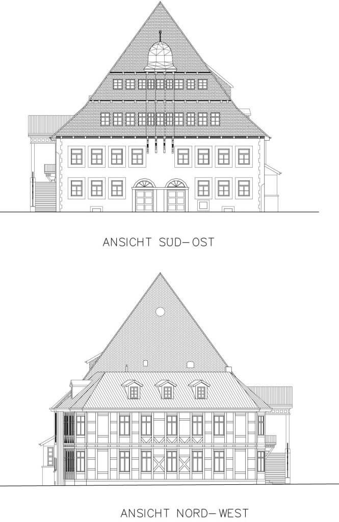 pg-lange - Altes Rathaus Osterode CAD Ansichten 1